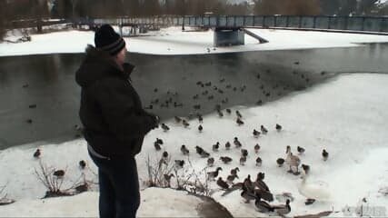 Winter Fun With Blonde Nympho