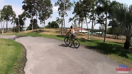 We Travel The World While Making Porn. Today We Went Out For Bicycle Riding Around Town